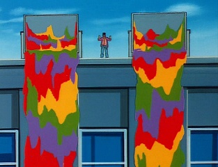 Fitz meets Jem and the Holograms after dumping paint on them