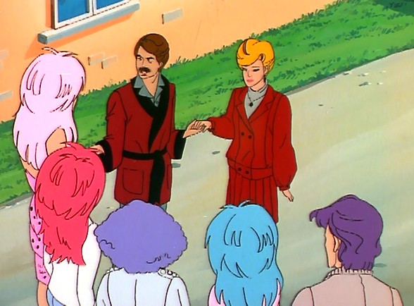 Howard introducing Jem and the Holograms and Rio to Danielle