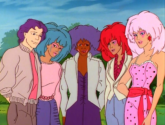 Rio and Jem and the Holograms. Why so pale, Rio?