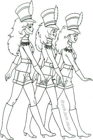 Model art of the Misfits in Pseudo military uniforms