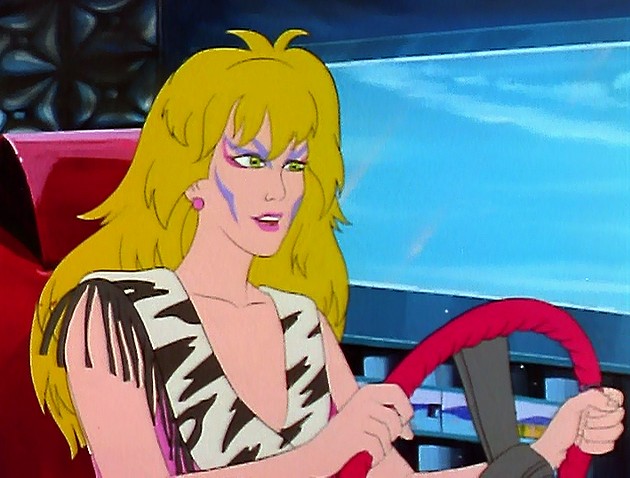 Pizzazz driving the Misfits van