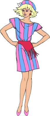 Model art of Jerrica in her original cartoon look