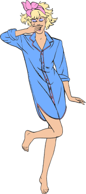 Model art of Jerrica in nightwear